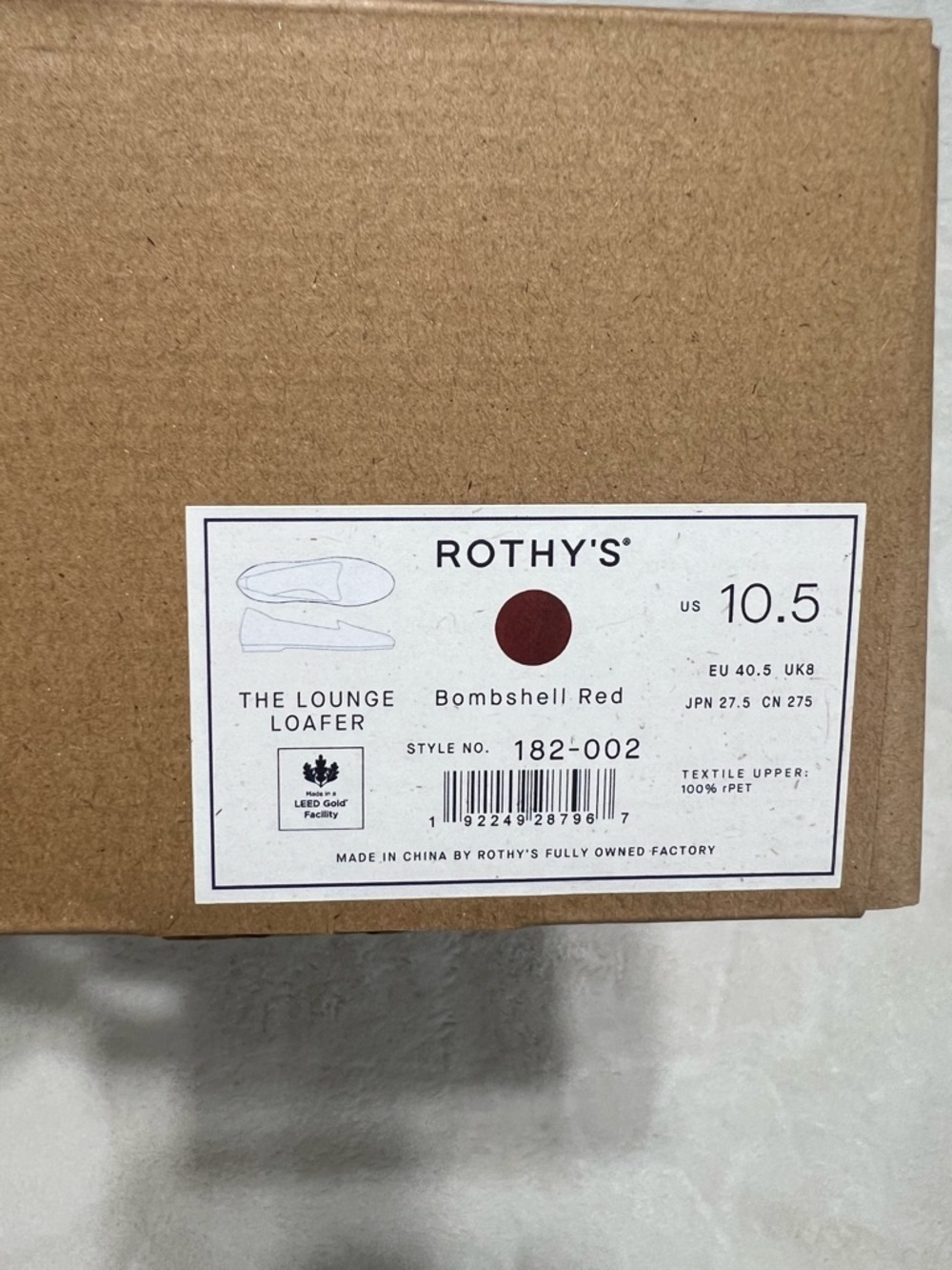NIB Rothy’s Lounge Loafer Bombshell Red Size 10.5 - Picture 6 of 12